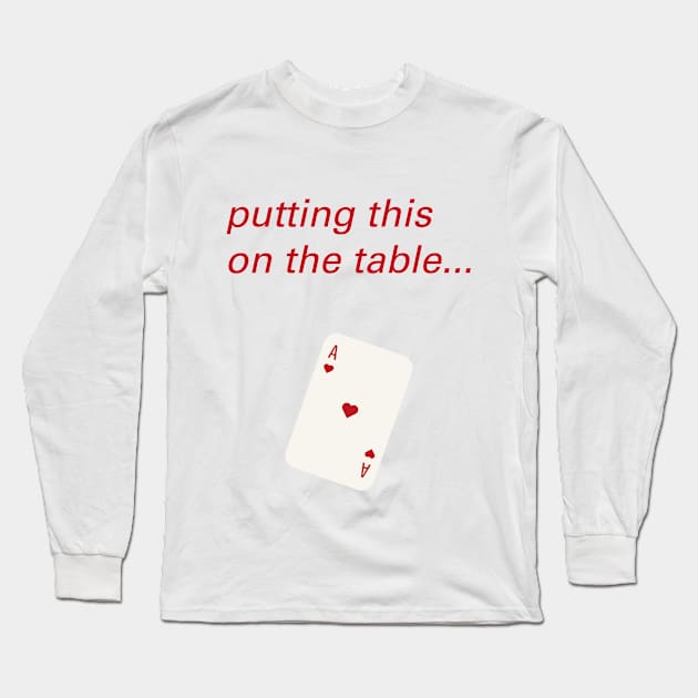 Just putting this on the table Long Sleeve T-Shirt by sensibilitees